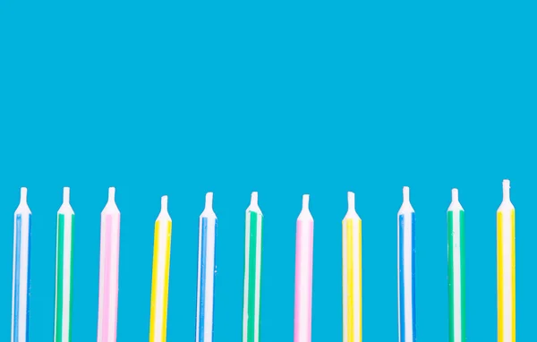 Birthday candles in a row — Stock Photo, Image