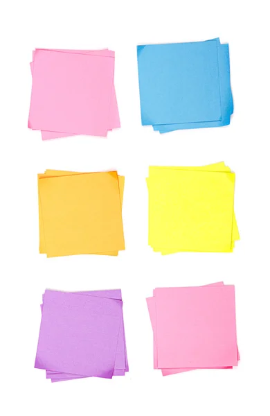 Sticky notes on white — Stock Photo, Image