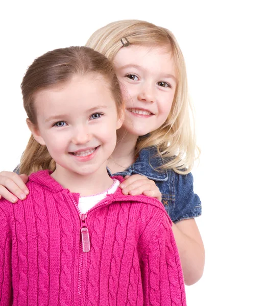Zwei Kinder lächeln — Stockfoto