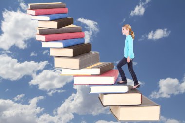 çocuk veya kitap merdiven olgusu tırmanma teen