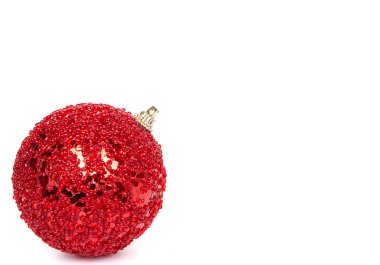 beyaz üzerine kırmızı yılbaşı süsleme