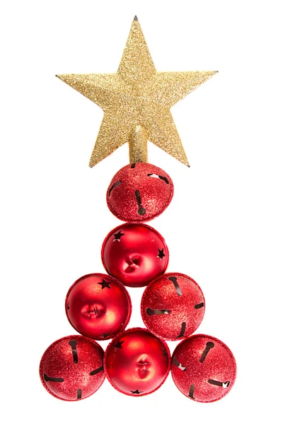 Jingle bells shaped like a Christmas tree — Stock Photo, Image