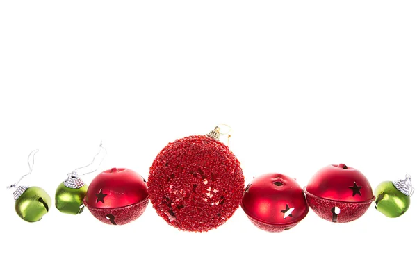 Christmas ornaments isolated on white — Stock Photo, Image