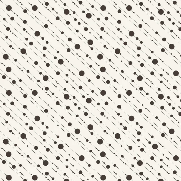Diagonal dots and dashes seamless pattern in brown — Stock Vector