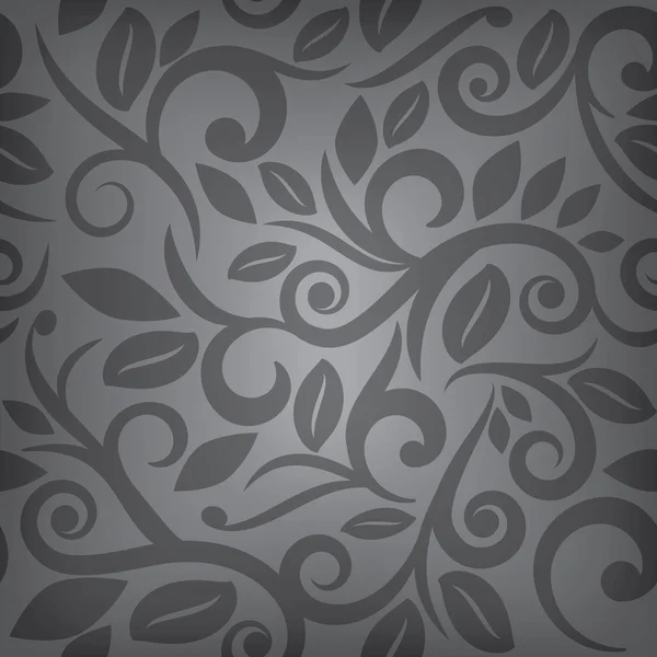Grau nahtloser floraler Hintergrund — Stockvektor