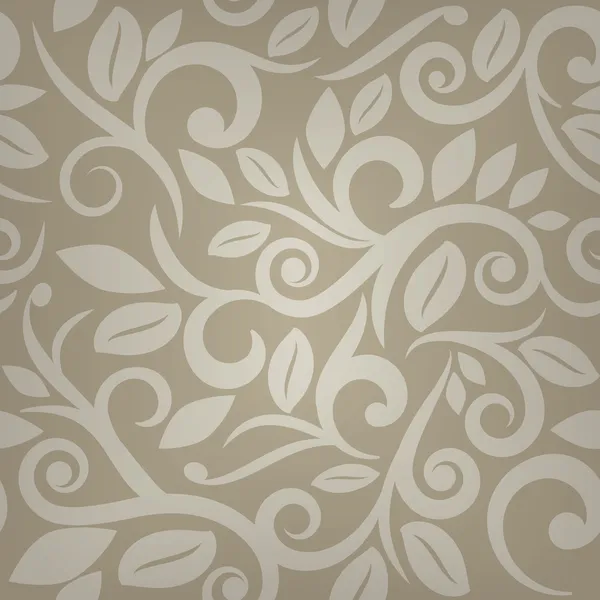 Tan beige ou crème fond floral sans couture — Image vectorielle