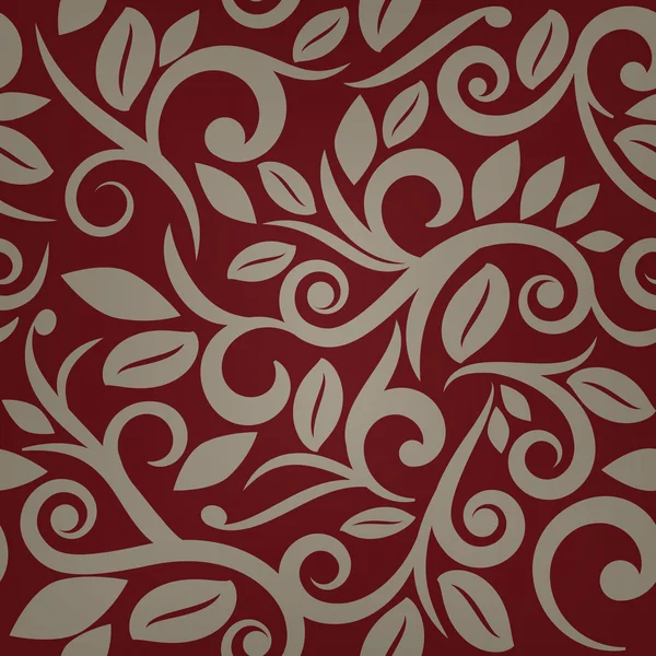 Fond floral rouge sans couture — Image vectorielle