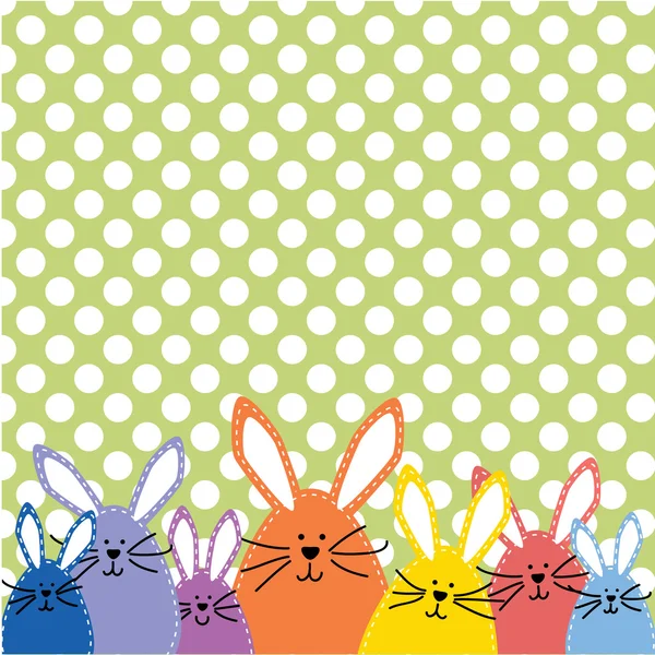 Group of Easter bunnies — Stock Vector