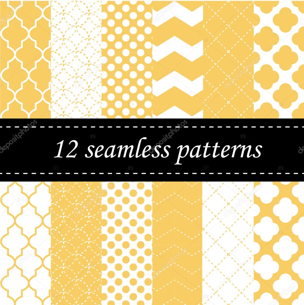 Twelve seamless geometric patterns