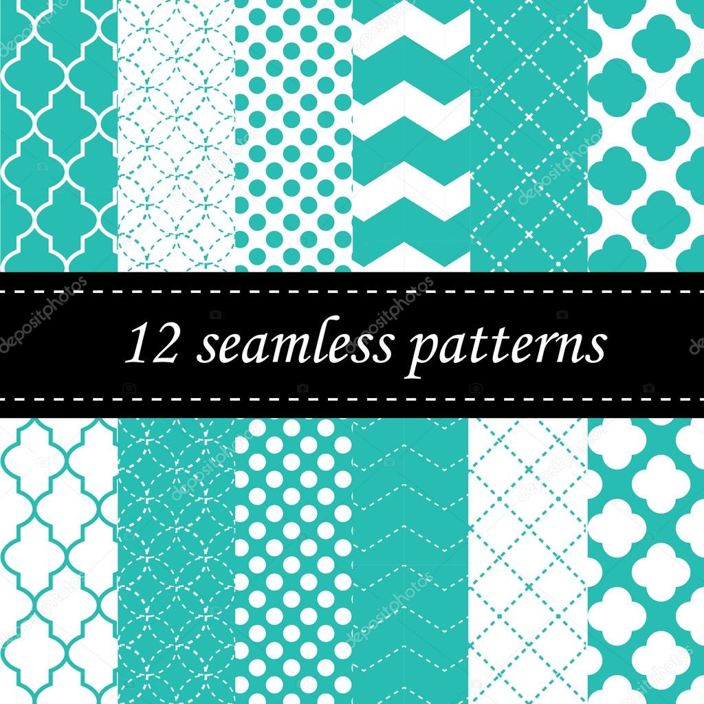 Twelve seamless geometric patterns