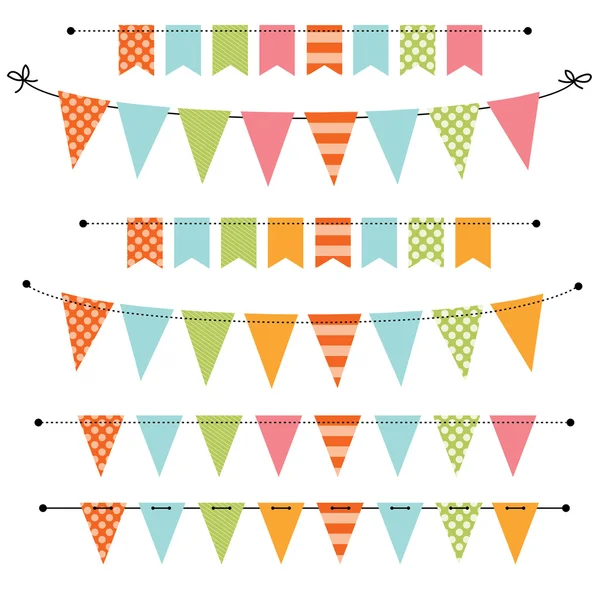 Blank banner, bunting or swag templates — Stock Vector