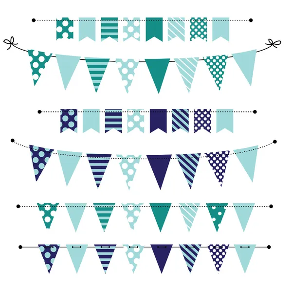 Blank banner, bunting or swag templates — Stock Vector
