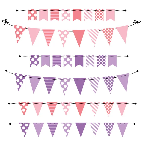 Blank banner, bunting or swag templates — Stock Vector