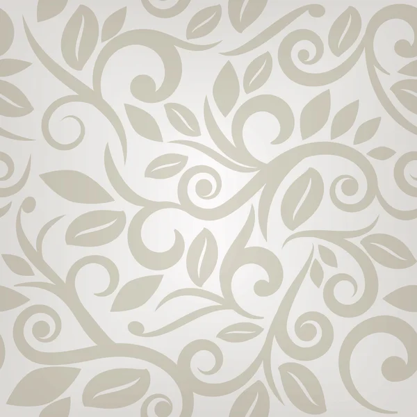 Motif floral sans couture en beige et crème — Image vectorielle