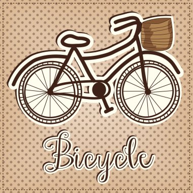 bir sepet ile Retro veya vintage Bisiklet