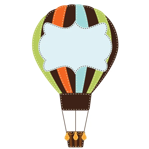 Vintage or retro hot air balloon on transparent background