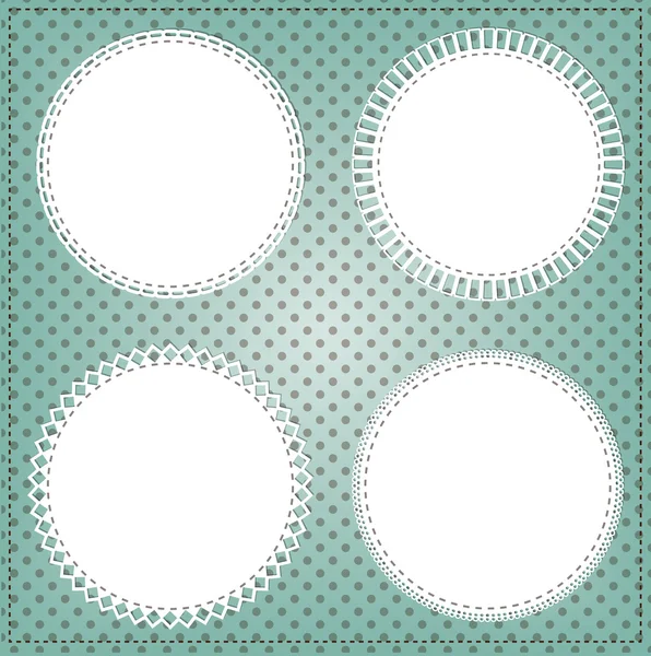 Vintage dentelle cercle cadre mise en page — Image vectorielle