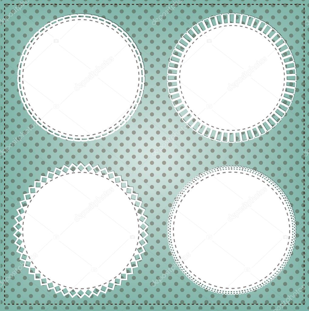 Vintage lace circle frame layout