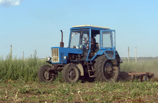 Tractor azul — Foto de Stock
