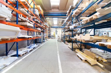 modern depo raflar iç simetrik satır içeren