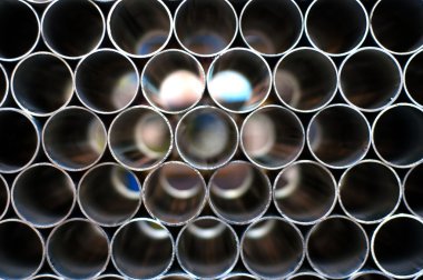 simetrik ve soyut halkalar desen, metal çubuklardan yapılan