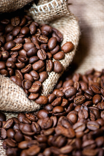 African aromatic bio coffee in vintage packaging