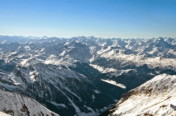Schilderachtige behang met de hoogste toppen van de Alpen — Stockfoto