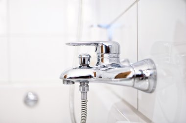 lüks banyo musluk duş çağdaş ev, yakın çekim