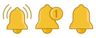 çan bildirimi vektör illüstrasyonunu ayarla