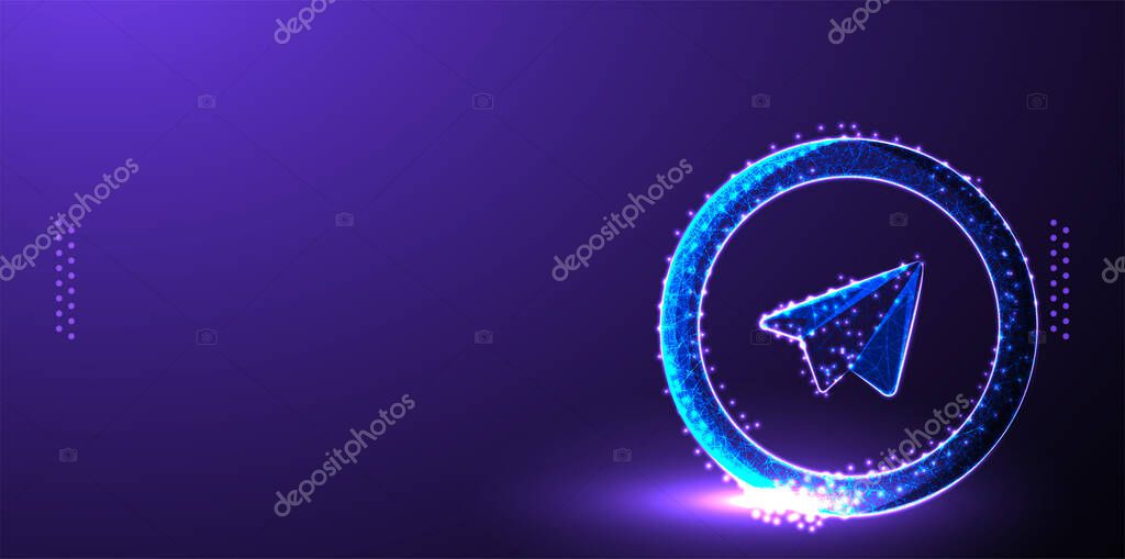Telegram social media marketing background vector illustration