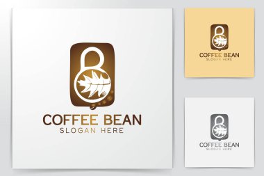 mektup B, çatal, kaşık, kahve kupa, kahve dükkanı logo tasarımları ilham izole beyaz arka plan üzerinde