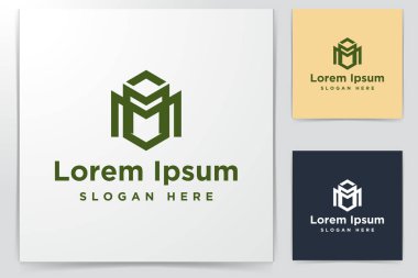 beyaz arka plan üzerinde izole mektup M modern Logo İlham