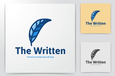 logo tasarım ilham izole üzerinde beyaz arka planlar yazılı tüy kalem