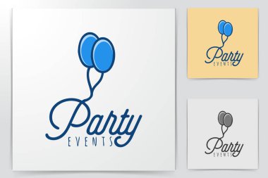 Olay logo tasarımları ilham izole beyaz zemin üzerine parti