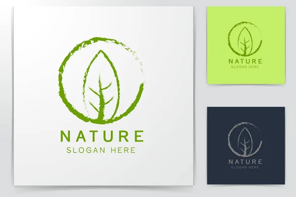 Grünes Blatt Ökologie Logo Inspiration Isoliert Auf Weißem Hintergrund — Stockvektor
