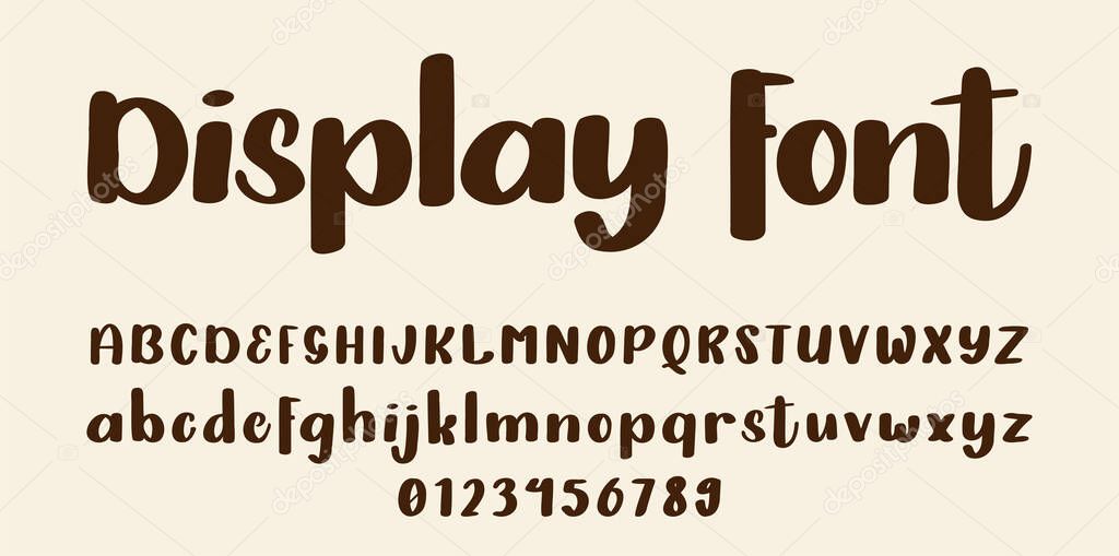 Display font alphabet vector illustration isolated Background