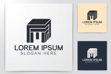 İlk harf M Box Modern Logo Fikirleri. İlham logosu tasarımı. Şablon Vektör İllüstrasyonu. Beyaz Arkaplanda İzole Edilmiş
