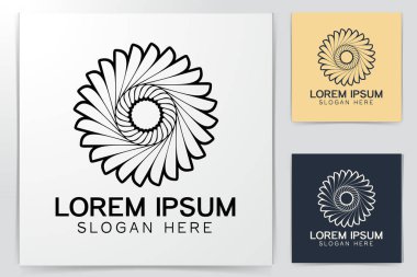 pervane Logo tasarımları ilham izole beyaz arka plan üzerinde