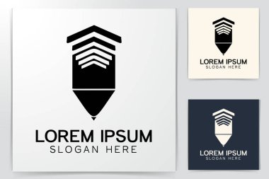 Beyaz arka plan üzerinde izole kalem Logo tasarımları ilham