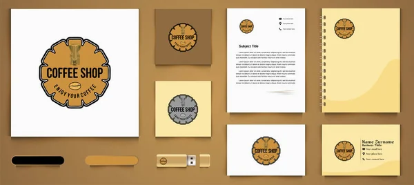 Vintage Kaffeemühle Logo Und Business Branding Vorlage Designs Inspiration Isoliert — Stockvektor