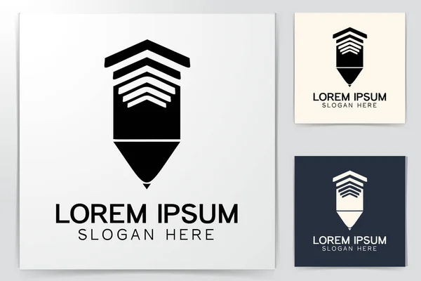 Stift Logo Designs Inspiration Isoliert Auf Weißem Hintergrund lizenzfreie Stockvektoren