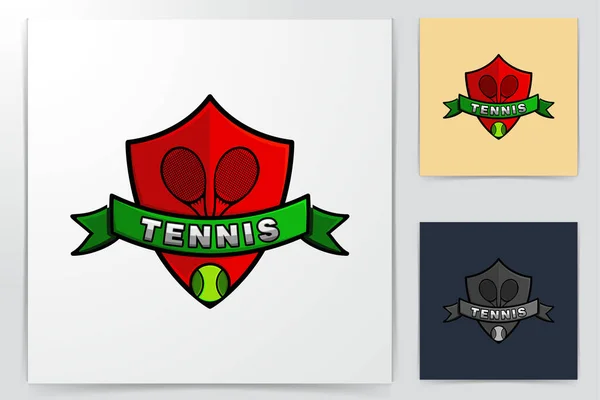 Raqueta Logo Tenis Ideas Diseño Del Logotipo Inspiración Plantilla Vector — Vector de stock