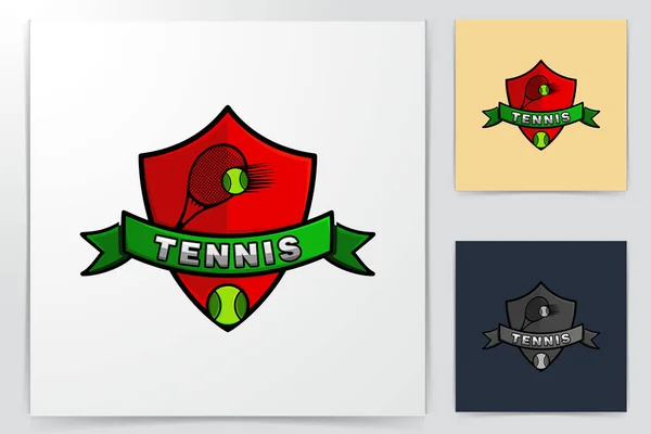 Schläger Tennis Logo Ideen Inspiration Logo Design Template Vector Illustration — Stockvektor