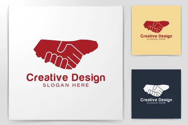 Ideas Logotipo Apretón Manos Diseño Del Logotipo Inspiración Plantilla Vector — Archivo Imágenes Vectoriales