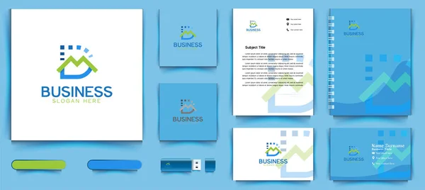 Letra Logo Diseños Negocio Branding Paquete Inspiración Aislado Sobre Fondo — Vector de stock