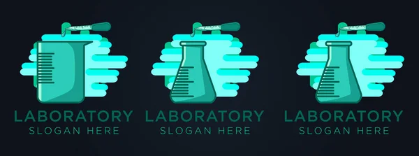 Koleksi Logo Labu Laboratorium Ilustrasi Vektor - Stok Vektor