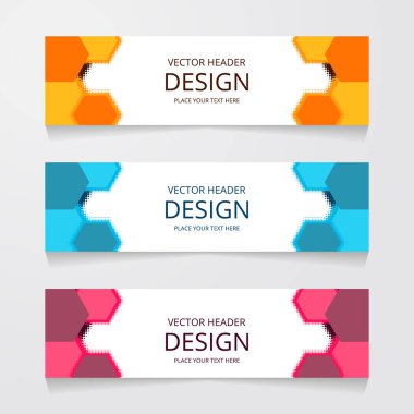 Vektör soyut geometrik tasarım sancak ağ şablonu.