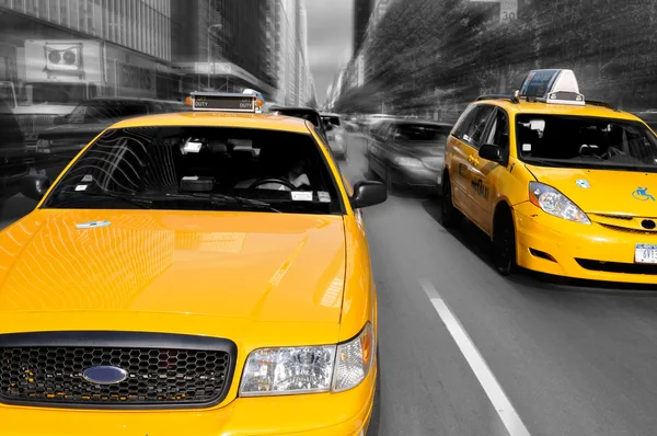 Taxis jaune Nova Iorque — Fotografia de Stock