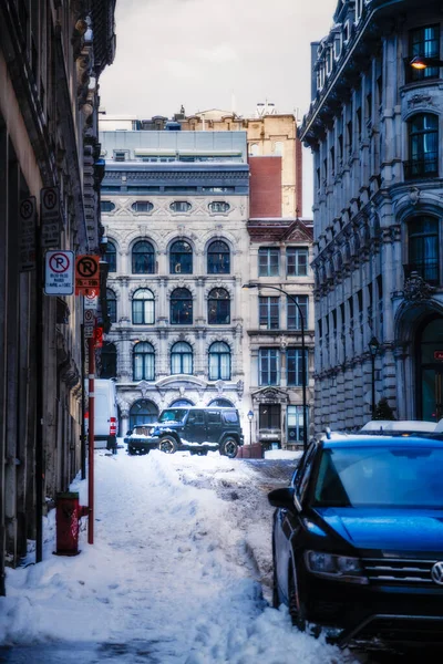 Óváros Montreal télen Quebec — Stock Fotó