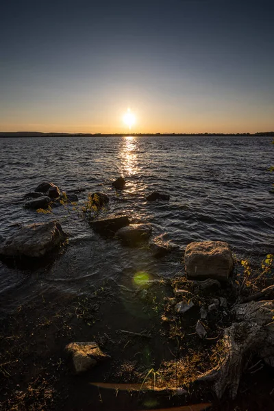 Sunset Lawrence River Montreal Area — Stockfoto
